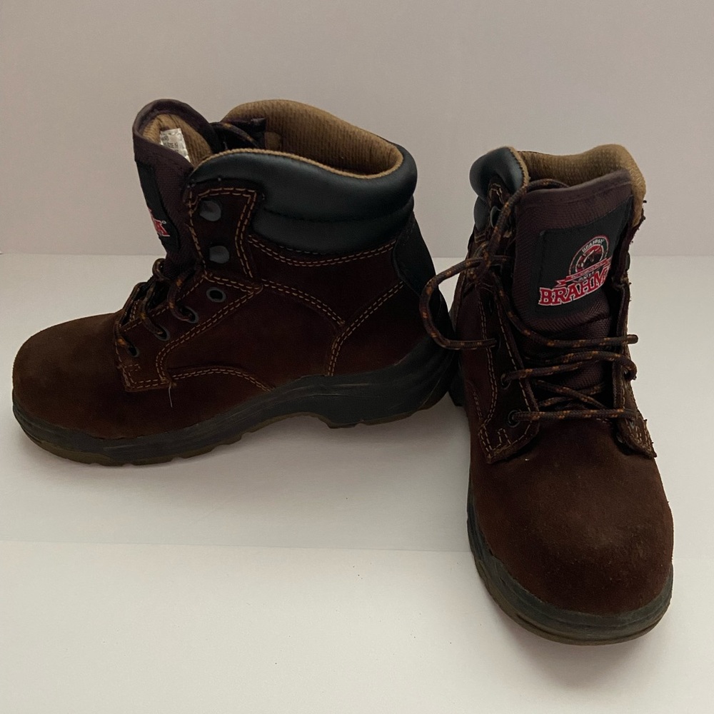 Ladies Steel Toe Brown Boots sz 5.5